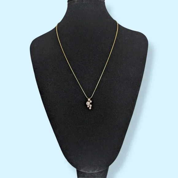 (2/$20) Vintage Avon Pink Rhinestone Pendant Necklace - Picture 3 of 6